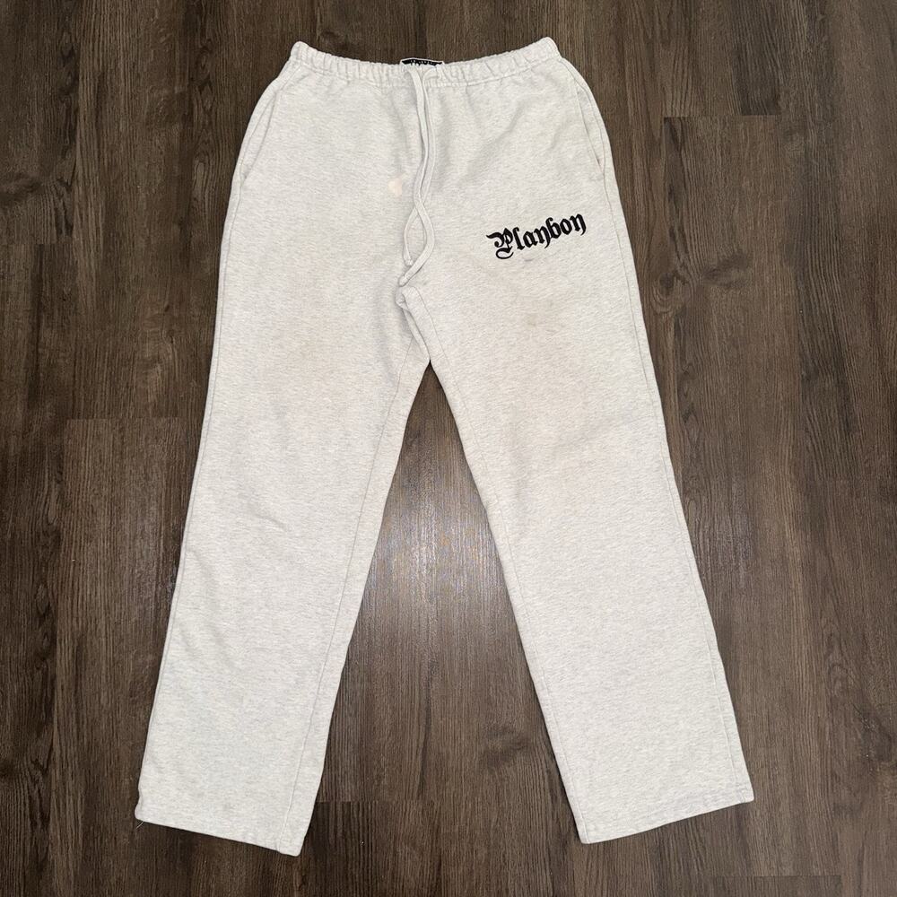Thrashed Playboy By Pacsun Men Activewear Sweatpant Bleach Stain Light Gray Sz S